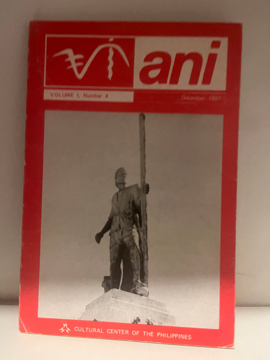 ani Volume I Number 4 December 1987 by Cultural Center of the Philippines (Out of Print)