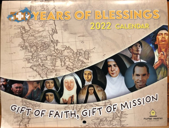 Years of Blessings: 2022 Calendar (Gift of Faith, Gift of Mission) by Filipino Ministry (Archdiocese of Los Angeles)