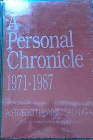 A Personal Chronicle 1971-1987 by Alfrredo Navarro Salanga